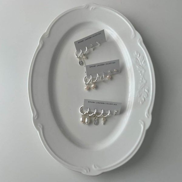 Flower Earrings Set - 925 Sterling Silver