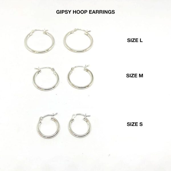 Gipsy Silver Hoop Earrings
