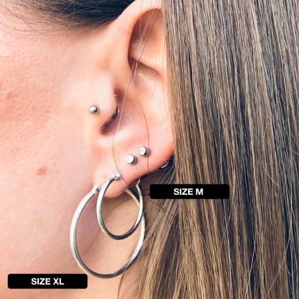 Gipsy Silver Hoop Earrings