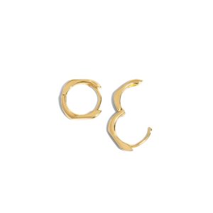 Claire Hoop Earrings in gold, featuring a sleek lightweight design, perfect for any occasion.