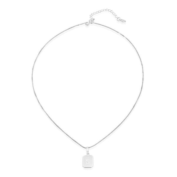 Initial Vintage Necklace  - 925 Sterling Silver
