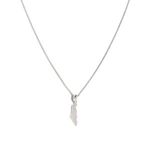 Israel Map Necklace - 925 Sterling Silver