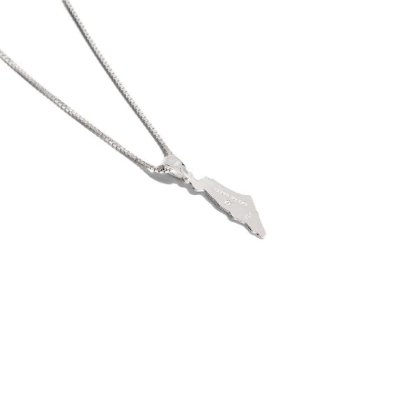 Israel Map Necklace - 925 Sterling Silver
