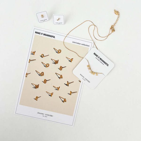 Tiny Initial Earring