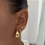 Tiny Initial Earring